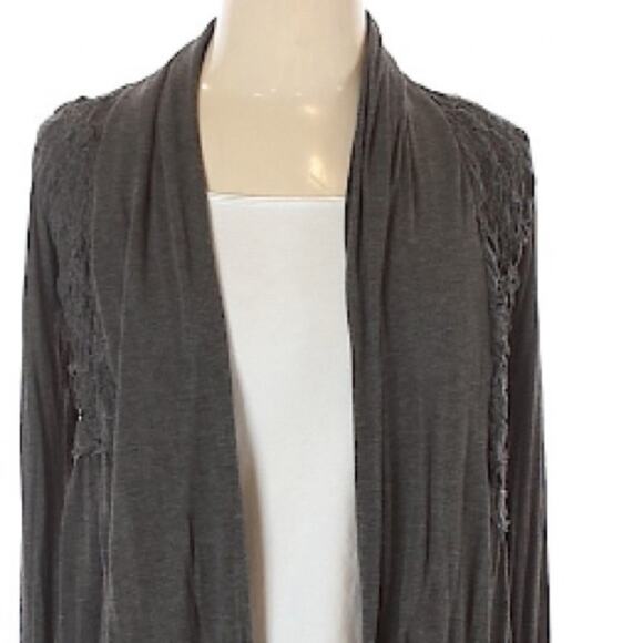 Bailey 44 Grey Open Front Cardigan Sweater Womens XS Waterfall Casual Luxury - Picture 2 of 6